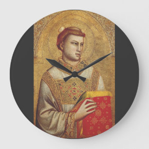 Reloj Redondo Grande San Esteban por Giotto Reproducción de Arte Fino