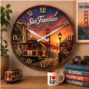 Reloj Redondo Grande San Francisco Golden Gate Bridge California