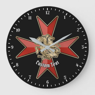Reloj Redondo Grande San Jorge sobre Cruz de Malta