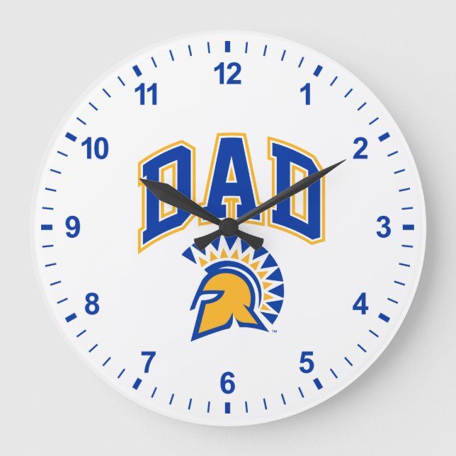 Reloj Redondo Grande San Jose State Spartans Dad (Anverso)