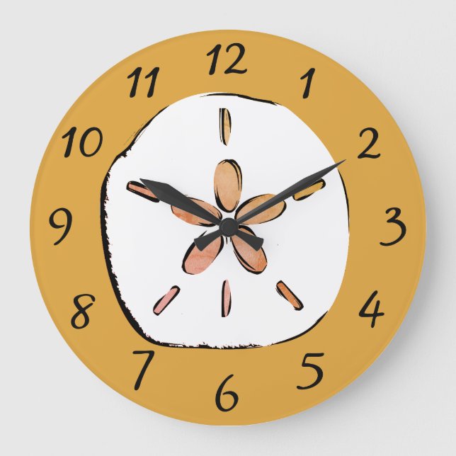 Reloj Redondo Grande Sand Dollar Sketch (Anverso)