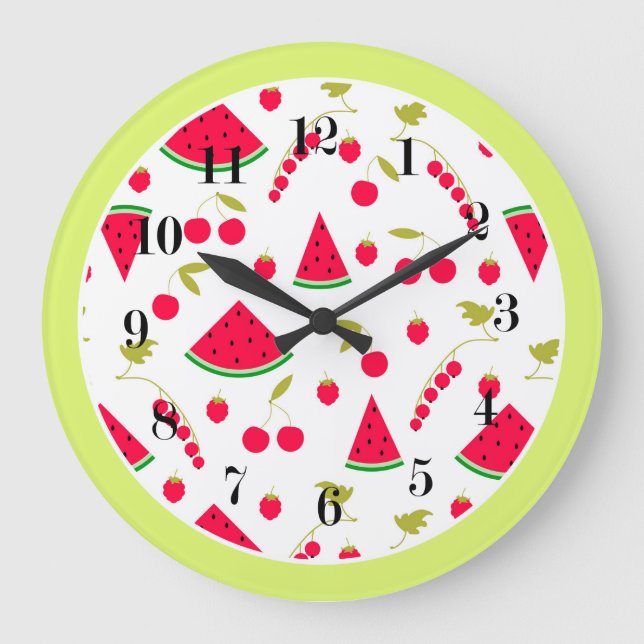 Reloj Redondo Grande sandía (Anverso)