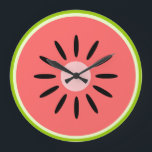 Reloj Redondo Grande sandía<br><div class="desc">Un trozo de fruta.</div>
