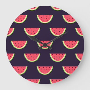 Reloj Redondo Grande Sandía de neón en modelo púrpura