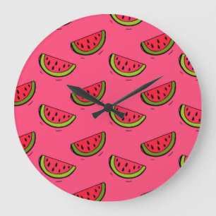 Reloj Redondo Grande Sandía del verano en modelo rosado