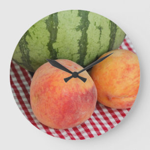 Reloj Redondo Grande Sandía N Dos Picos