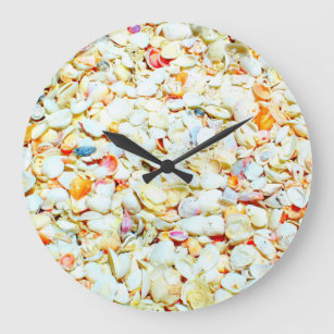 Reloj Redondo Grande Sanibel Island Seashell Wall Clock