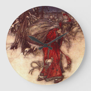 Reloj Redondo Grande Santa Claus Arthur Rackham