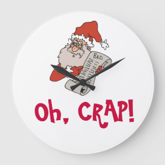 Reloj Redondo Grande Santa Claus Humor Santa captura a gente traviesa