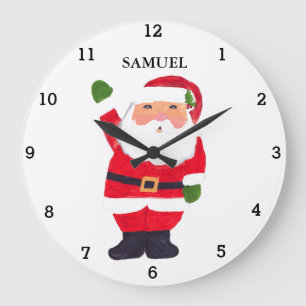 Reloj Redondo Grande Santa Claus Niños festivos de San Nicolás
