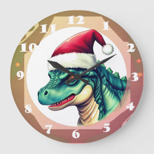 Reloj Redondo Grande Santa Dinosauria