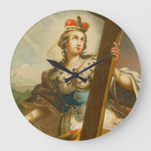 Reloj Redondo Grande Santa Elena con la Vera Cruz Arte Sagrado