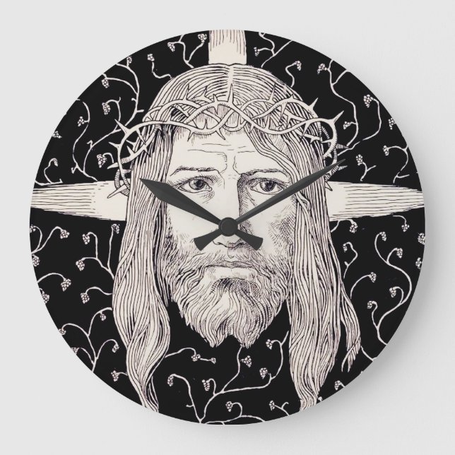 Reloj Redondo Grande Santa Faz de Jesucristo (Anverso)