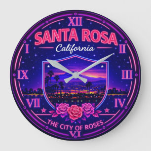 Reloj Redondo Grande Santa Rosa California City of Roses