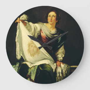 Reloj Redondo Grande Santa Verónica Arte El Milagro de la Santa Faz