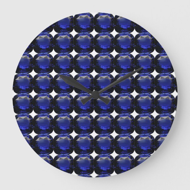 Reloj Redondo Grande Sapphire Gemstone Blue (Anverso)