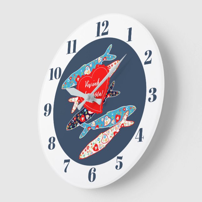 Reloj Redondo Grande Sardinas de Portugal (Ángulo)