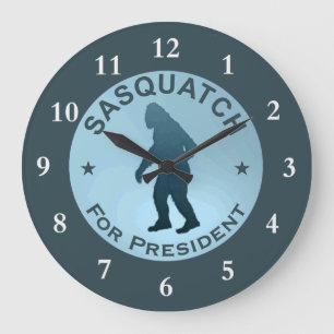 Reloj Redondo Grande Sasquatch Para Presidente