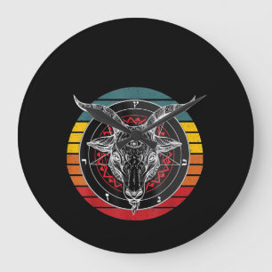 Reloj Redondo Grande Satan Goat, regalo de cabra
