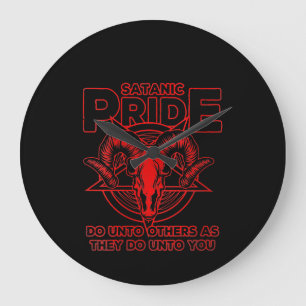 Reloj Redondo Grande Satanic Orgullo Satanic Satanism Pagan Goat Satan