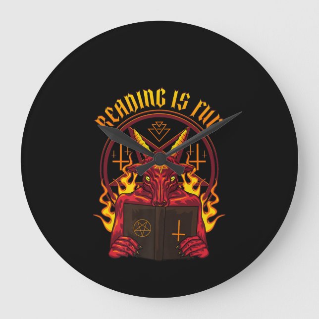 Reloj Redondo Grande Satanic Pagan Goat Premium (Anverso)