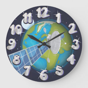 Reloj Redondo Grande Satélite