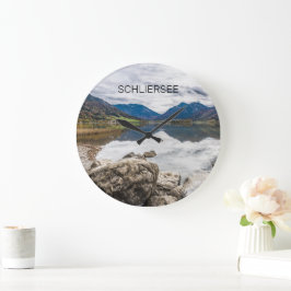 Reloj Redondo Grande Schliersee Bavaria Lake Germany Panorama Souvenir