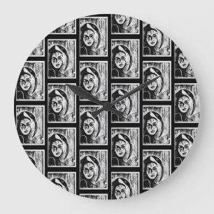 Reloj Redondo Grande Sci-Fi - Fantasía Lanore de Poe y Annabelle Lee   