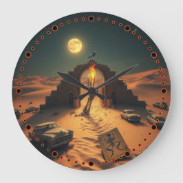 Reloj Redondo Grande science fiction fantasy world surrealist desert