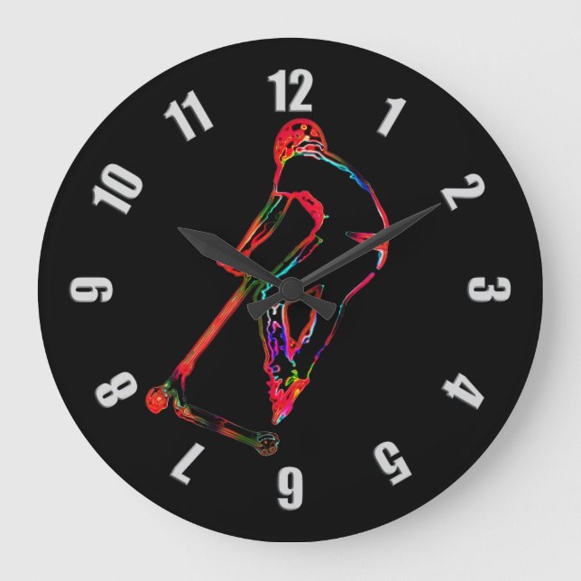 Reloj Redondo Grande Scootering de alto vuelo - Scooter Boy (Anverso)
