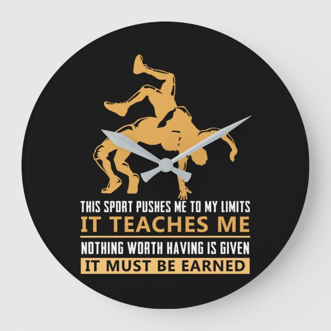 Reloj Redondo Grande SE DEBE GANAR LA Lucha (Anverso)