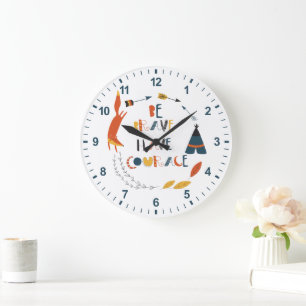 Reloj Redondo Grande Sé valiente tienes valor Fox