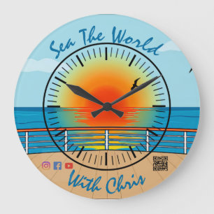 Reloj Redondo Grande Sea The World Clock