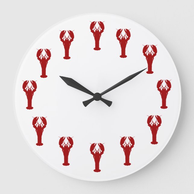 Reloj Redondo Grande Seafood Red Lobster Wall Decor (Anverso)