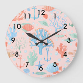 Reloj Redondo Grande Sealife