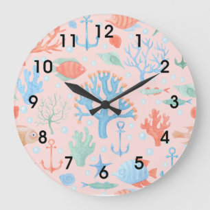 Reloj Redondo Grande Sealife