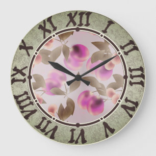 Reloj Redondo Grande Seamless light plum fruits purple berries cherry p