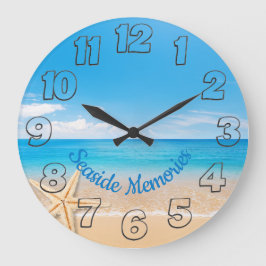 Reloj Redondo Grande Seaside Memories Round Wall Clock