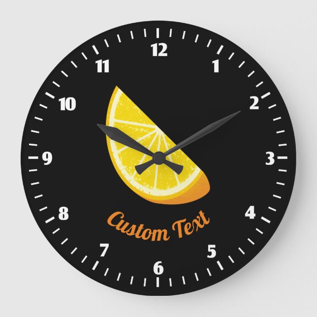 Reloj Redondo Grande Sector Naranja (Anverso)
