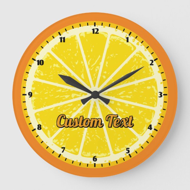 Reloj Redondo Grande Sector Naranja (Anverso)