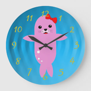 Reloj Redondo Grande Sello de cachorro
