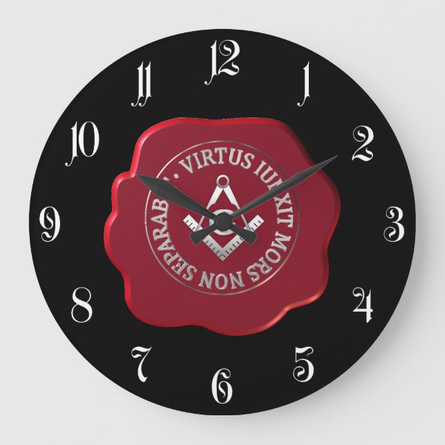 Reloj Redondo Grande Sello de cera masónica (Anverso)