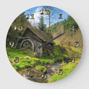 Reloj Redondo Grande Selva negra Grist Mill Alemania