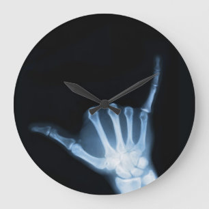 Reloj Redondo Grande Señal Shaka Radiografía (Relájate)