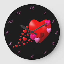 Reloj Redondo Grande Sendero de Corazones -