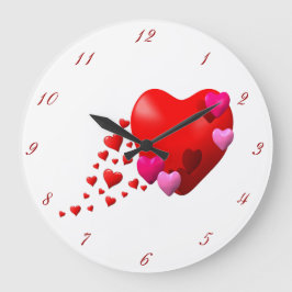 Reloj Redondo Grande Sendero de Corazones -
