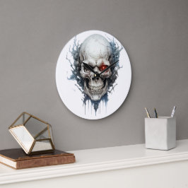 Reloj Redondo Grande 🕰️ 💀 Sensacional Skull Wall Clock 💀 🕰️