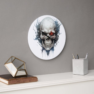 Reloj Redondo Grande 🕰️ 💀 Sensacional Skull Wall Clock 💀 🕰️