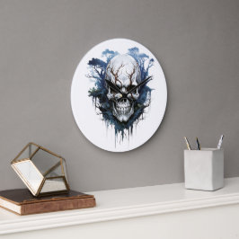 Reloj Redondo Grande 🕰️ 💀 Sensacional Skull Wall Clock 💀 🕰️