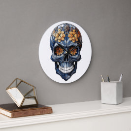 Reloj Redondo Grande 🕰️ 💀 Sensacional Skull Wall Clock 💀 🕰️